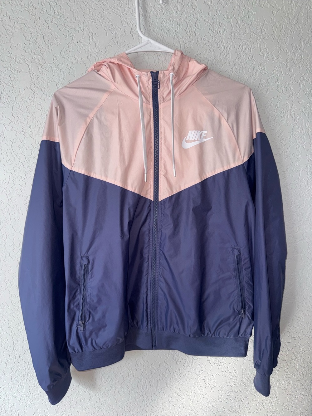 Nike Colorblock Hooded Windbreaker Jacket - Light Pink & Purple